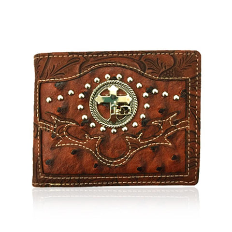 Bifold-Brown-Embellished-Pure-Leather-Wallet-For-Men