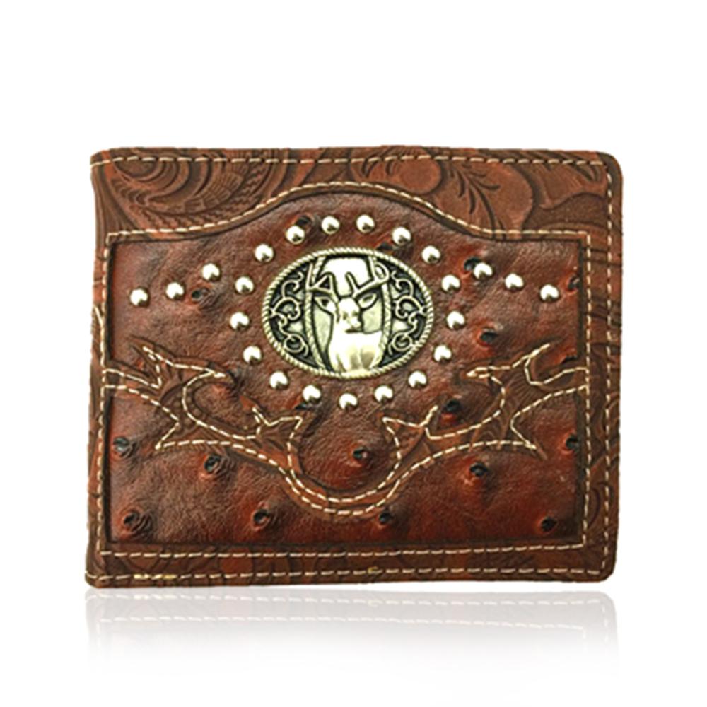 Bifold-Brown-Embellished-Pure-Leather-Wallet