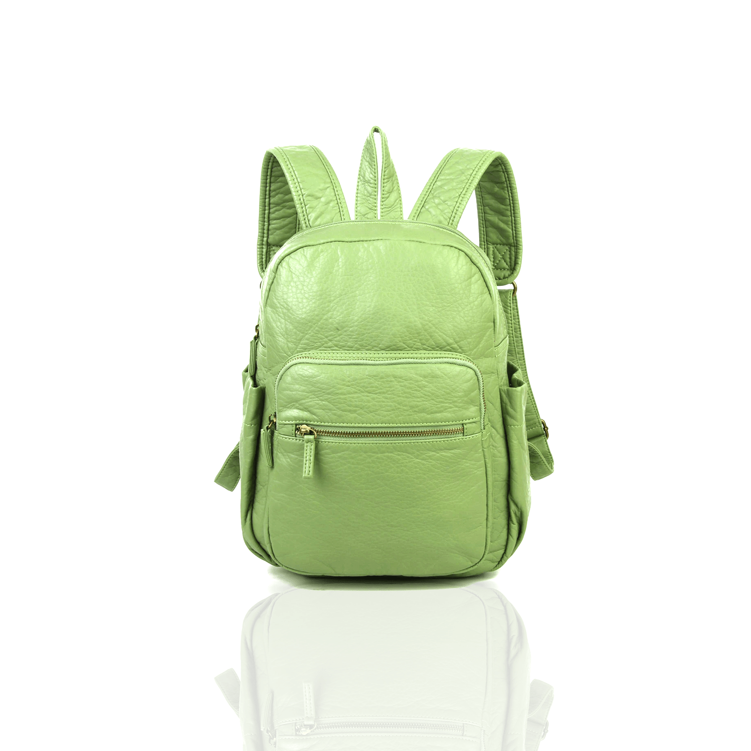 Leather-Backpack-Green
