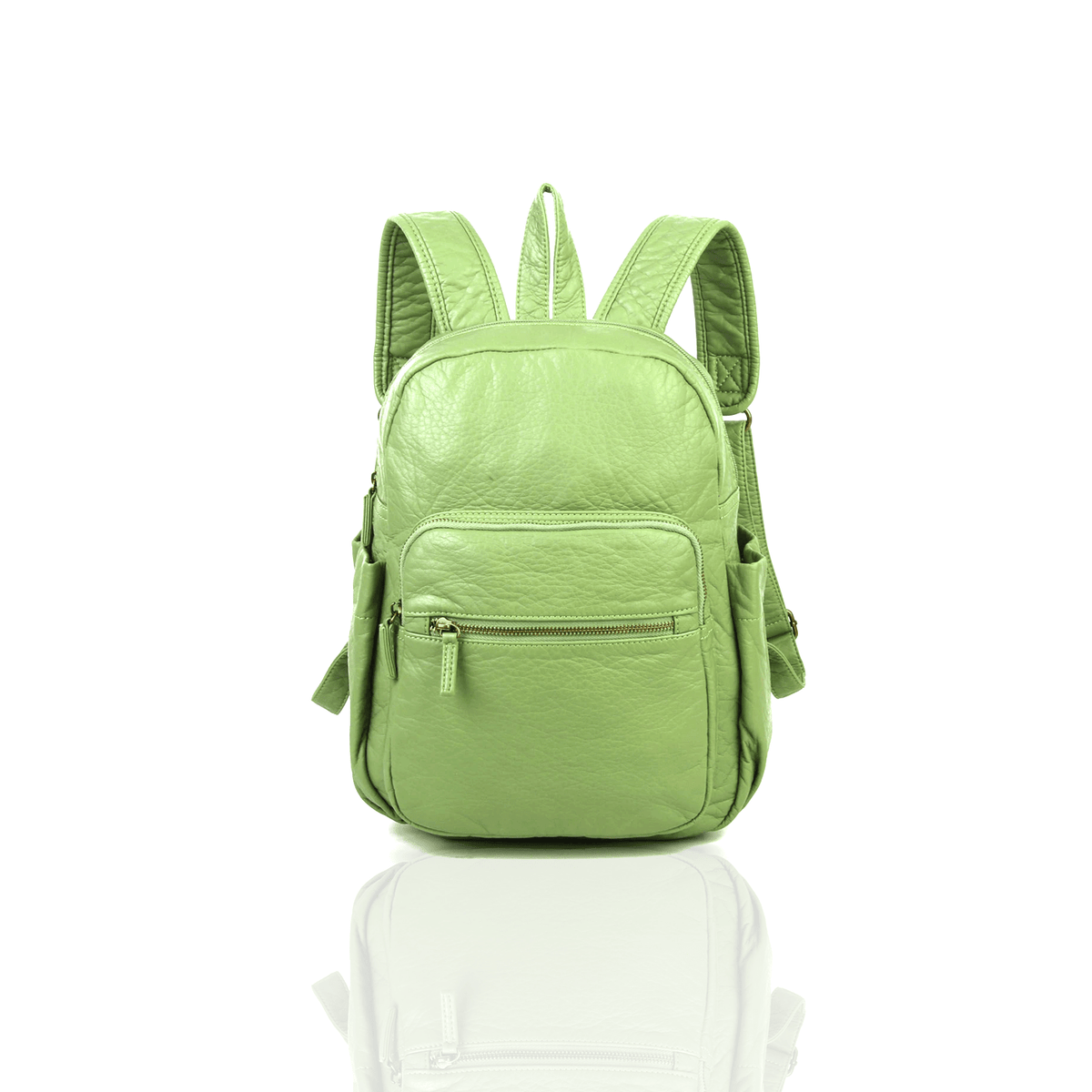 Leather-Backpack-Green