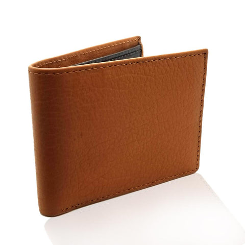 Men- Brown-Genuine-Leather-Solid-Two-Fold-Wallet